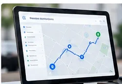 Painel de rotas otimizadas com mapa e paradas sequenciais